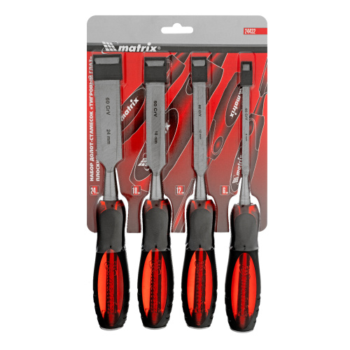 Набор долот-стамесок плоских "Тигровый глаз", 4 шт, 6-12-18-24 мм Matrix по ценам производителя в Москве с доставкой по всей России