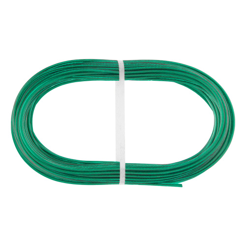 Трос металлополимерный зеленый ПР-3.0, толщина 3.0 мм, моток 20 метров Сибртех по ценам производителя в Москве с доставкой по всей России
