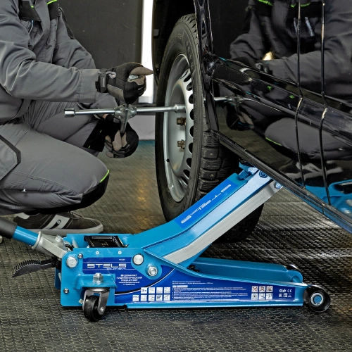Домкрат гидравлический подкатной 3 т, быстрый подъем, Low profile quick lift, 75-505 мм, профессиональный STELS по ценам производителя в Москве с доставкой по всей России