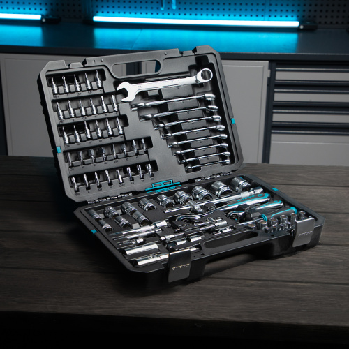 Набор инструментов, 1/4", 1/2", CrV, 120 зубьев, 82 предмета Gross по ценам производителя в Москве с доставкой по всей России