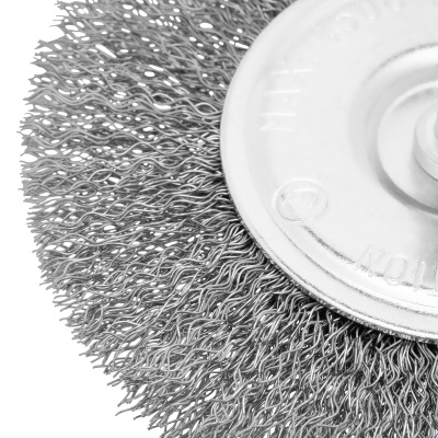 Щетка для дрели 100 мм, плоская со шпилькой, витая проволока Сибртех по ценам производителя в Москве с доставкой по всей России