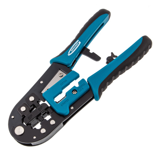 Клещи для обжима телефонных и компьютерных клемм RJ-45, 6P, 8P и RJ-11/12, 6P, 8P Gross по ценам производителя в Москве с доставкой по всей России