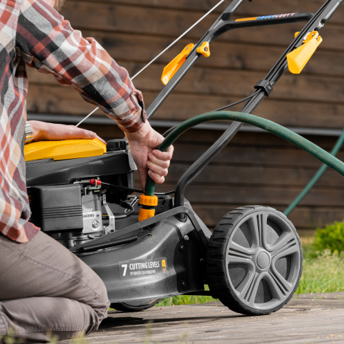 Газонокосилка бензиновая GLD-460SP, 146 куб.см, ширина 46 см, привод 7 уровней, травосборник 50 л Denzel по ценам производителя в Москве с доставкой по всей России