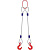 Строп канатный 2СК,  с 2 крюками 2Т x 2,5М по ценам производителя в Москве с доставкой по всей России