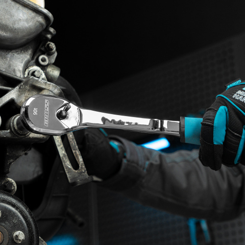 Ключ-трещотка 1/2", CrV, 90 зубьев, усиленный, хром Gross по ценам производителя в Москве с доставкой по всей России