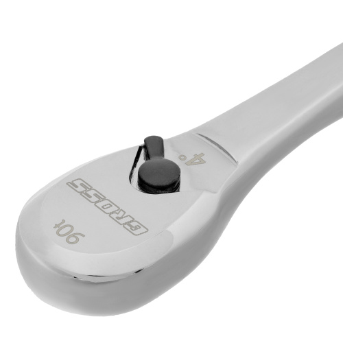 Ключ-трещотка 1/4", CrV, 90 зубьев, усиленный, хром Gross по ценам производителя в Москве с доставкой по всей России