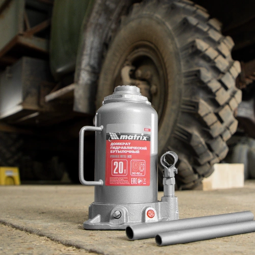 Домкрат гидравлический бутылочный, 20 т, высота подъема 242-452 мм Matrix по ценам производителя в Москве с доставкой по всей России