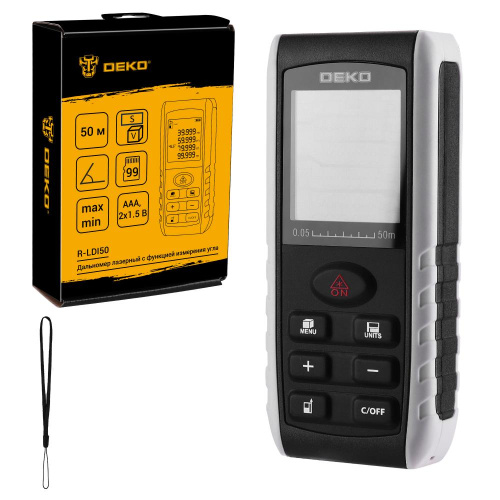 Дальномер лазерный c функцией измерения угла DEKO R-LDI50 по ценам производителя в Москве с доставкой по всей России