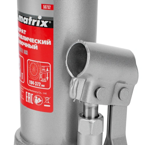Домкрат гидравлический бутылочный, 3 т, высота подъема 194-372 мм, в пластиковый кейсе Matrix купить в Москве с доставкой по всей России | ProtosMarket.ru