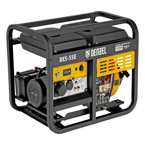 Генератор дизельный DES-55E, 5,5 кВт, 230 В, 11 л, электростартер Denzel по ценам производителя в Москве с доставкой по всей России