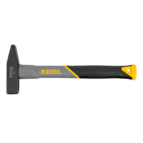 Молоток слесарный, 400 г, кованый, фибергласовая рукоятка c TPR покрытием Denzel по ценам производителя в Москве с доставкой по всей России