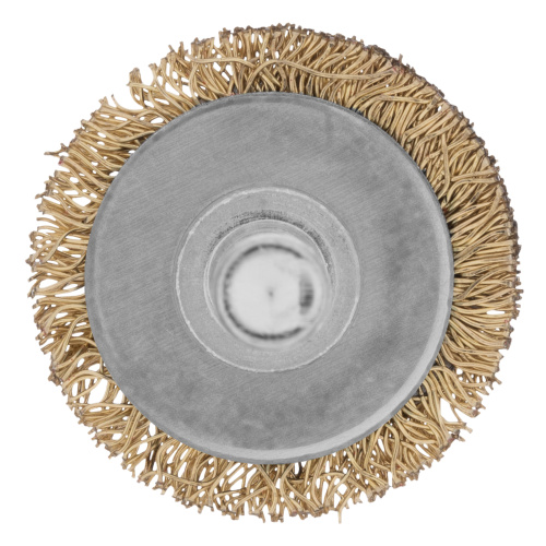 Щетка для дрели, 30 мм, плоская со шпилькой, латунированная витая проволока Matrix по ценам производителя в Москве с доставкой по всей России