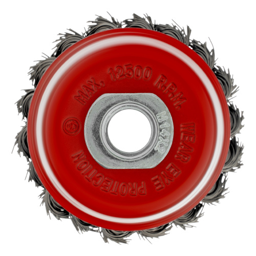 Щетка для УШМ, 75 мм, М14, "чашка", крученая проволока 0.5 мм Matrix по ценам производителя в Москве с доставкой по всей России