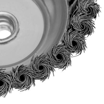 Щетка для УШМ, 150 мм, М14, "чашка", крученая проволока 0.5 мм Сибртех по ценам производителя в Москве с доставкой по всей России