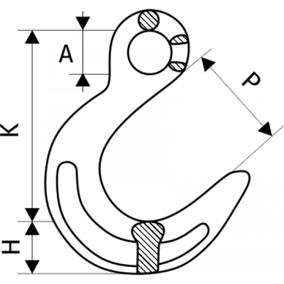 Крюк с широким зевом 3,2 т, размер 3/8 по ценам производителя в Москве с доставкой по всей России