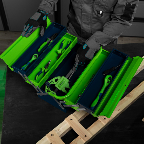 Ящик для инструмента, 430 х 200 х 200 мм, пять секций, металлический Сибртех 90751 по ценам производителя в Москве с доставкой по всей России