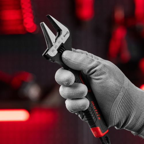 Ключ разводной, тонкие губки, фосфатированный, двухкомпонентная рукоятка, 200 мм, PRO Matrix по ценам производителя в Москве с доставкой по всей России