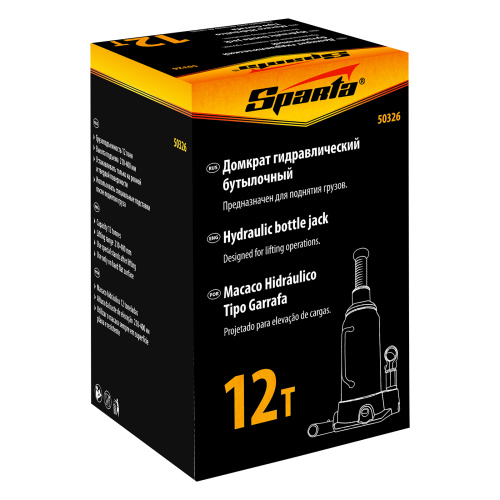 Домкрат гидравлический бутылочный, 12 т, h подъема 210-400 мм Sparta по ценам производителя в Москве с доставкой по всей России