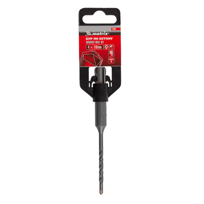 Бур по бетону, 4 x 110 мм, SDS Plus Matrix по ценам производителя в Москве с доставкой по всей России