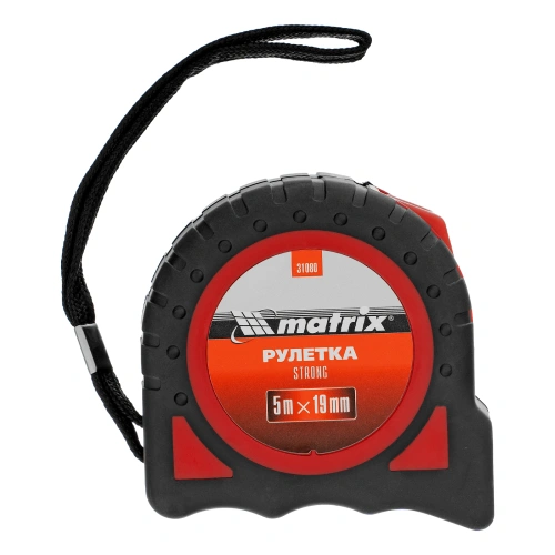 Рулетка Strong,5 м х 19 мм,обрезиненный корпус Matrix по ценам производителя в Москве с доставкой по всей России