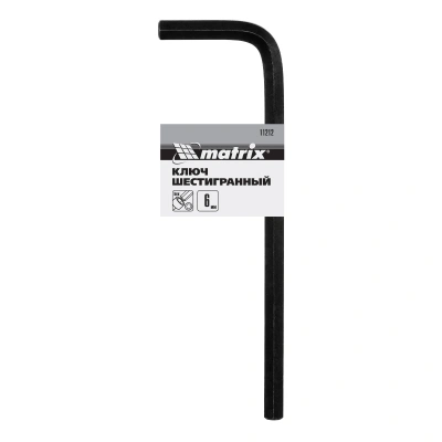 Ключ имбусовый HEX, 6 мм, CrV Matrix по ценам производителя в Москве с доставкой по всей России