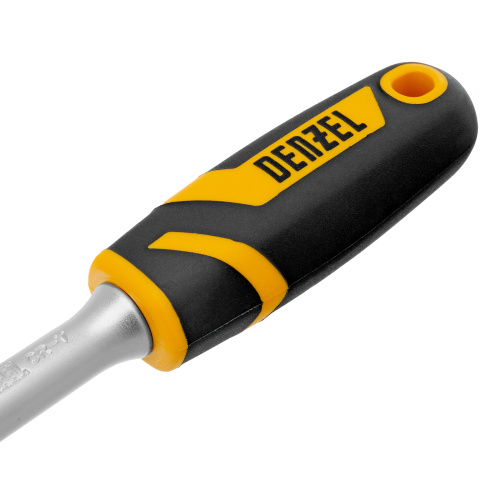 Ключ-трещотка 1/4", 90 зубьев, с быстрым сбросом, CrV Denzel по ценам производителя в Москве с доставкой по всей России