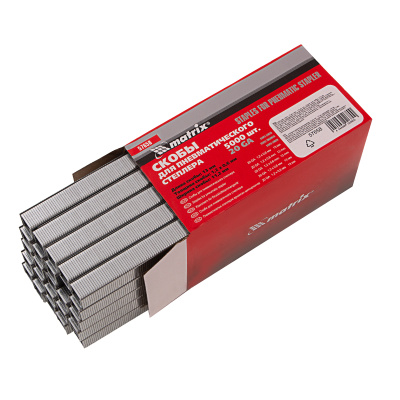 Скобы для пневматического степлера, 13 мм, ширина 1.2 мм, толщина 0.6 мм, ширина скобы 11.2 мм, 5000 шт Matrix купить в Москве с доставкой по всей России | ProtosMarket.ru