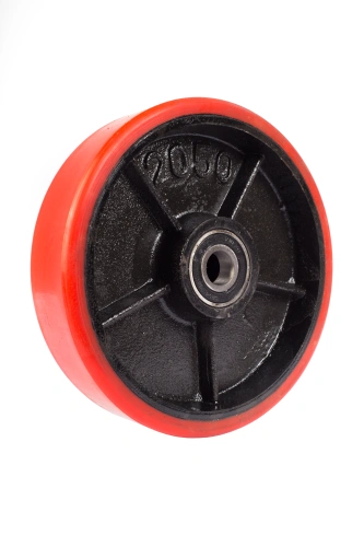 Колесо полиуретан 200х50 мм с подшипником для тележек гидравлических BF/WB/RHP/BFS по ценам производителя в Москве с доставкой по всей России