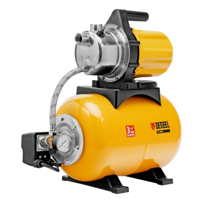 Насосная станция PS800X, 800 Вт, 3200 л/ч, ресивер 24 л, подъем 38 м, нержавейка Denzel купить в Москве с доставкой по всей России | ProtosMarket.ru