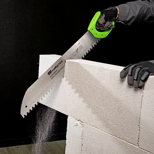 Ножовка по пенобетону, 550 мм, двухкомпонентная рукоятка Сибртех по ценам производителя в Москве с доставкой по всей России