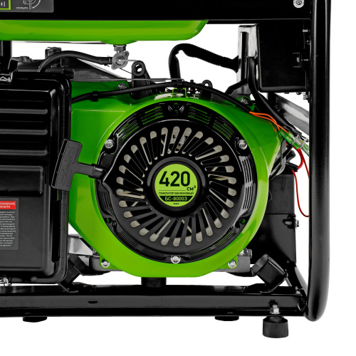 Генератор бензиновый БС-8000Э, 6,6 кВт, 230В, четырехтактный, 25 л, электростартер Сибртех по ценам производителя в Москве с доставкой по всей России