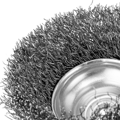 Щетка для дрели, 65 мм, "чашка" со шпилькой, витая проволока Сибртех по ценам производителя в Москве с доставкой по всей России