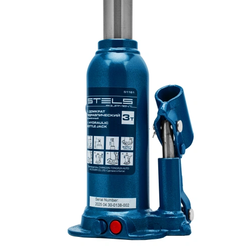 Домкрат гидравлический бутылочный, 3 т, h подъема 188-363 мм Stels по ценам производителя в Москве с доставкой по всей России