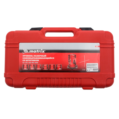 Лазерный уровень самовыравнивающийся, 150 мм, штатив 1150 мм, набор в пластиковом кейсе Matrix по ценам производителя в Москве с доставкой по всей России