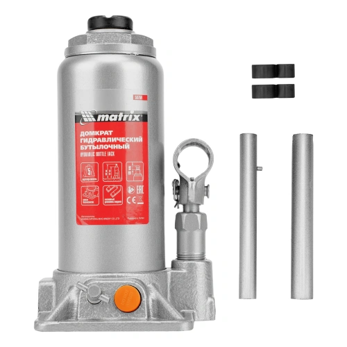 Домкрат гидравлический бутылочный, 5 т, h подъема 197-382 мм Matrix по ценам производителя в Москве с доставкой по всей России