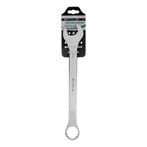 Ключ комбинированный, 24 мм, CrV, матовый хром Stels по ценам производителя в Москве с доставкой по всей России