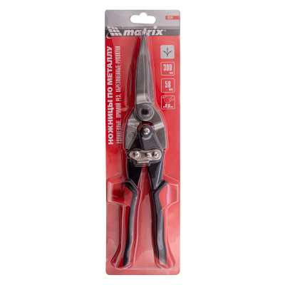 Ножницы по металлу, удлиненные, 285 мм, пряморежущие, обрезиненные рукоятки Matrix по ценам производителя в Москве с доставкой по всей России