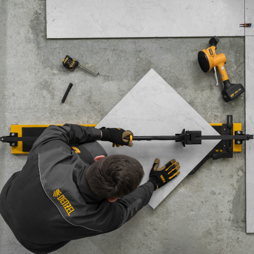 Плиткорез рельсовый 1200х16мм, каретка на подш., стальная станина, усил. рукоятка-пенал Denzel по ценам производителя в Москве с доставкой по всей России