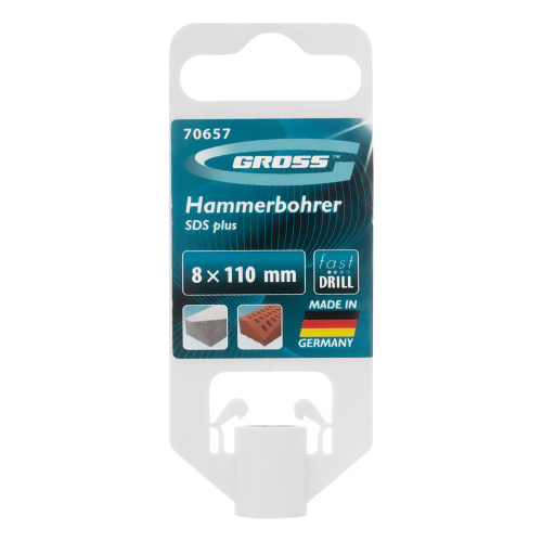 Бур по бетону Pro, 8 x 110 мм, SDS Plus Gross по ценам производителя в Москве с доставкой по всей России