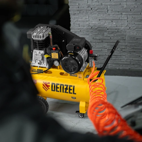 Компрессор воздушный рем. привод BCI 2100/50, 2,1 кВт, 50 литров, 400 л/мин Denzel по ценам производителя в Москве с доставкой по всей России