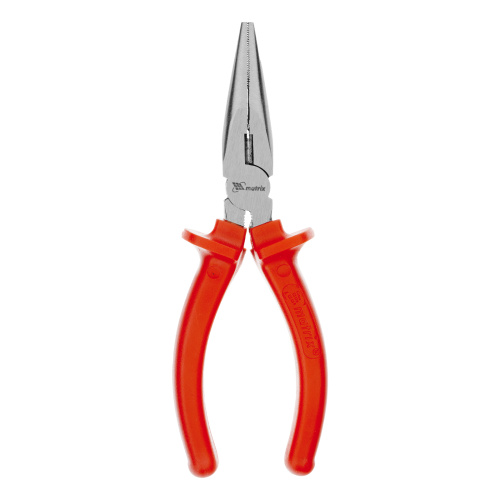 Длинногубцы прямые Econom, 160 мм, шлифованные, пластмассовые рукоятки Matrix по ценам производителя в Москве с доставкой по всей России