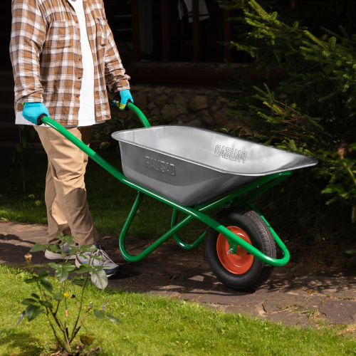 Тачка садово-строительная, усиленная, грузоподъемность 200 кг, объем 90 л Palisad по ценам производителя в Москве с доставкой по всей России