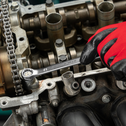 Ключ комбинированный, 12 мм, CrV, матовый хром Stels по ценам производителя в Москве с доставкой по всей России