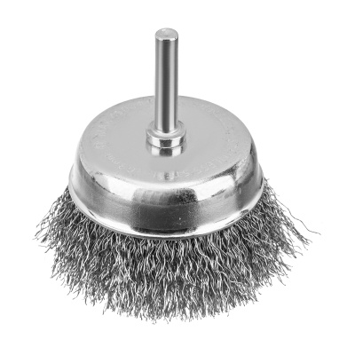 Набор щеток для дрели, 2 Плоские 50-75мм, 3 Чашки 25-50-75мм, шпилька,  нерж.вит. проволока Denzel по ценам производителя в Москве с доставкой по всей России