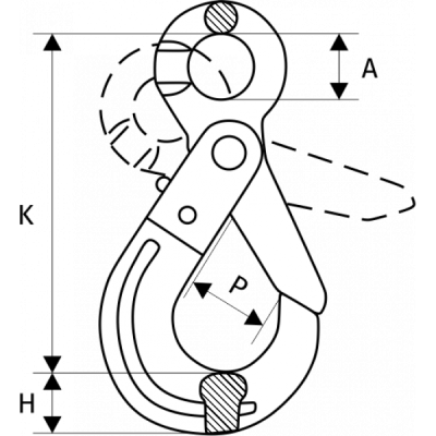 Крюк самозакрывающийся  5,3т, размер 13 - 8 по ценам производителя в Москве с доставкой по всей России