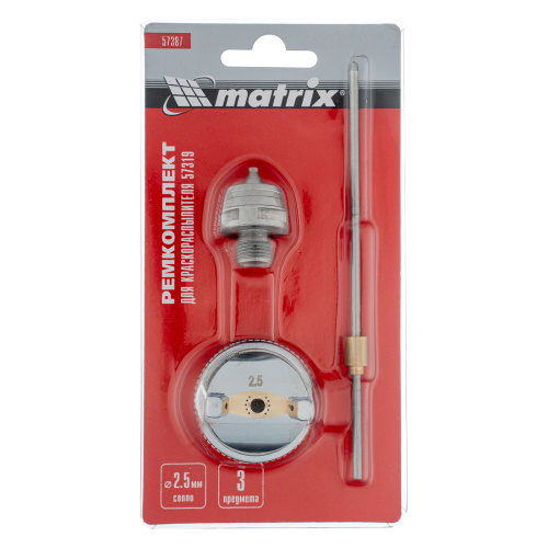Комплект для краскораспылителя 57319 : сопло 2,5 мм, игла, форсунка Matrix по ценам производителя в Москве с доставкой по всей России
