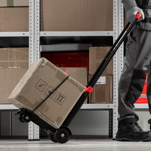 Тележка хозяйственная, складная, 4 колесная, грузоподъемность 40 кг Matrix по ценам производителя в Москве с доставкой по всей России