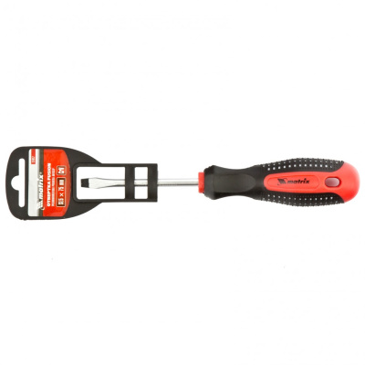 Отвертка Fusion, SL5 х 75 мм, CrV, трехкомпонентная рукоятка "Anti slip" Matrix по ценам производителя в Москве с доставкой по всей России