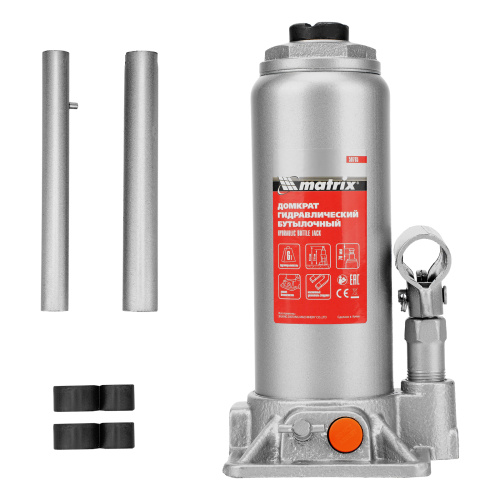 Домкрат гидравлический бутылочный, 6 т, h подъема 216-413 мм Matrix по ценам производителя в Москве с доставкой по всей России