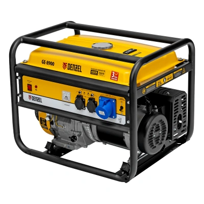 Генератор бензиновый GE 8900, 8.5 кВт, 220 В/50 Гц, 25 л, ручной старт Denzel купить в Москве с доставкой по всей России | ProtosMarket.ru